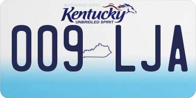 KY license plate 009LJA