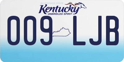KY license plate 009LJB