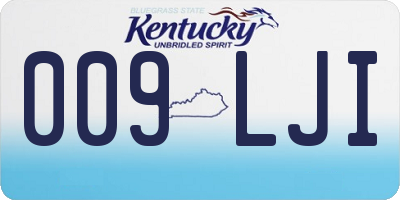KY license plate 009LJI