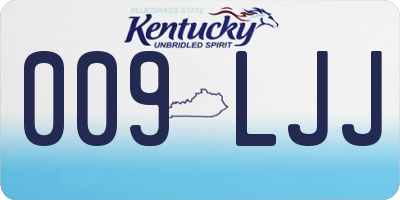 KY license plate 009LJJ