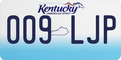 KY license plate 009LJP