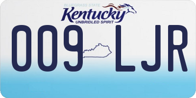 KY license plate 009LJR
