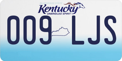 KY license plate 009LJS