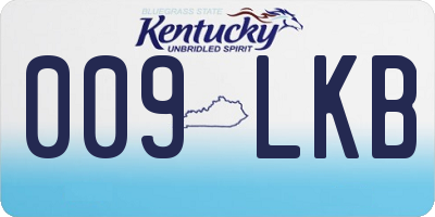 KY license plate 009LKB