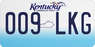 KY license plate 009LKG