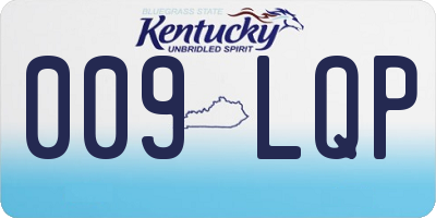 KY license plate 009LQP