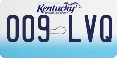 KY license plate 009LVQ