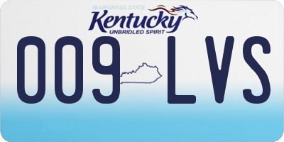 KY license plate 009LVS