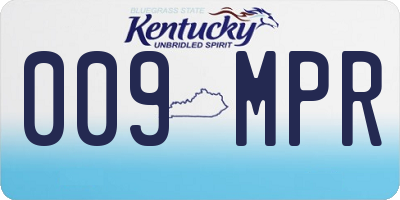 KY license plate 009MPR