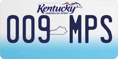 KY license plate 009MPS