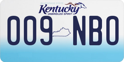KY license plate 009NBO