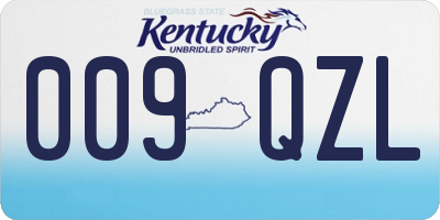 KY license plate 009QZL