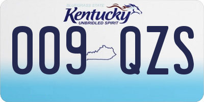 KY license plate 009QZS