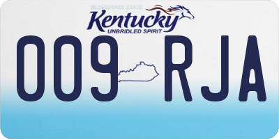 KY license plate 009RJA