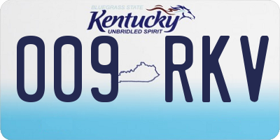 KY license plate 009RKV