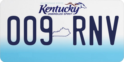 KY license plate 009RNV