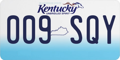 KY license plate 009SQY