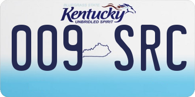 KY license plate 009SRC