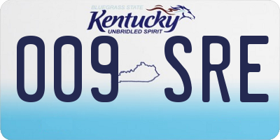 KY license plate 009SRE