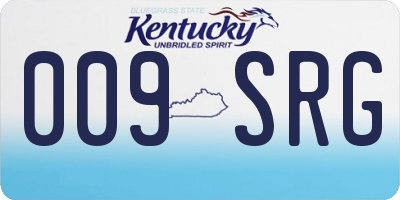 KY license plate 009SRG