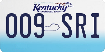 KY license plate 009SRI
