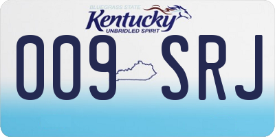 KY license plate 009SRJ