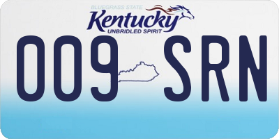 KY license plate 009SRN