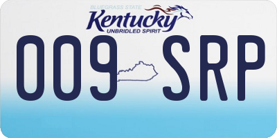 KY license plate 009SRP