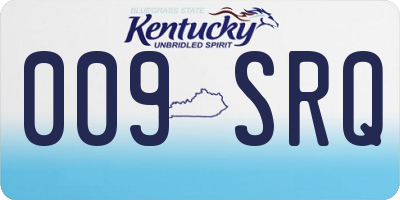 KY license plate 009SRQ
