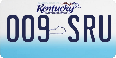 KY license plate 009SRU