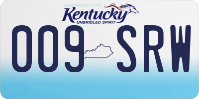 KY license plate 009SRW
