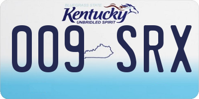 KY license plate 009SRX