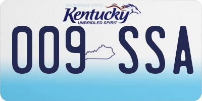 KY license plate 009SSA