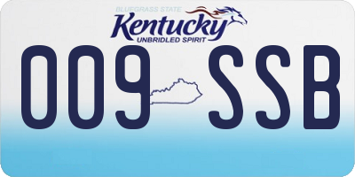 KY license plate 009SSB
