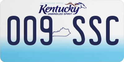 KY license plate 009SSC