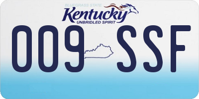 KY license plate 009SSF