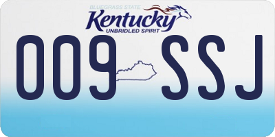 KY license plate 009SSJ