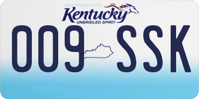 KY license plate 009SSK