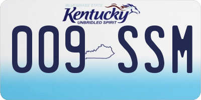 KY license plate 009SSM