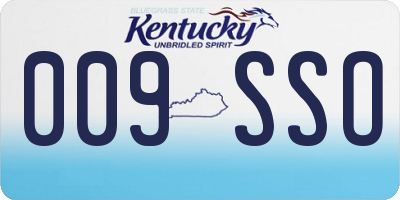 KY license plate 009SSO