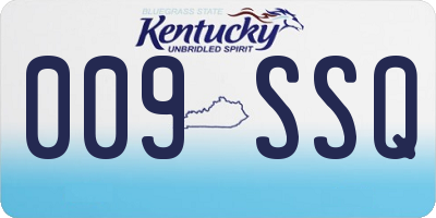 KY license plate 009SSQ