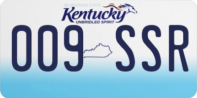 KY license plate 009SSR