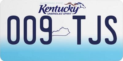 KY license plate 009TJS