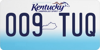 KY license plate 009TUQ