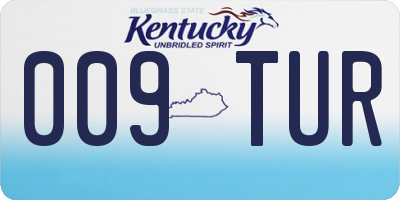 KY license plate 009TUR