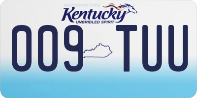 KY license plate 009TUU