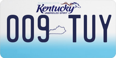 KY license plate 009TUY