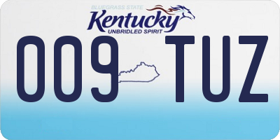 KY license plate 009TUZ
