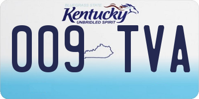 KY license plate 009TVA