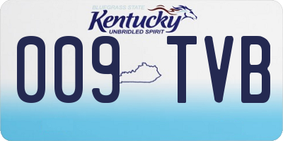 KY license plate 009TVB